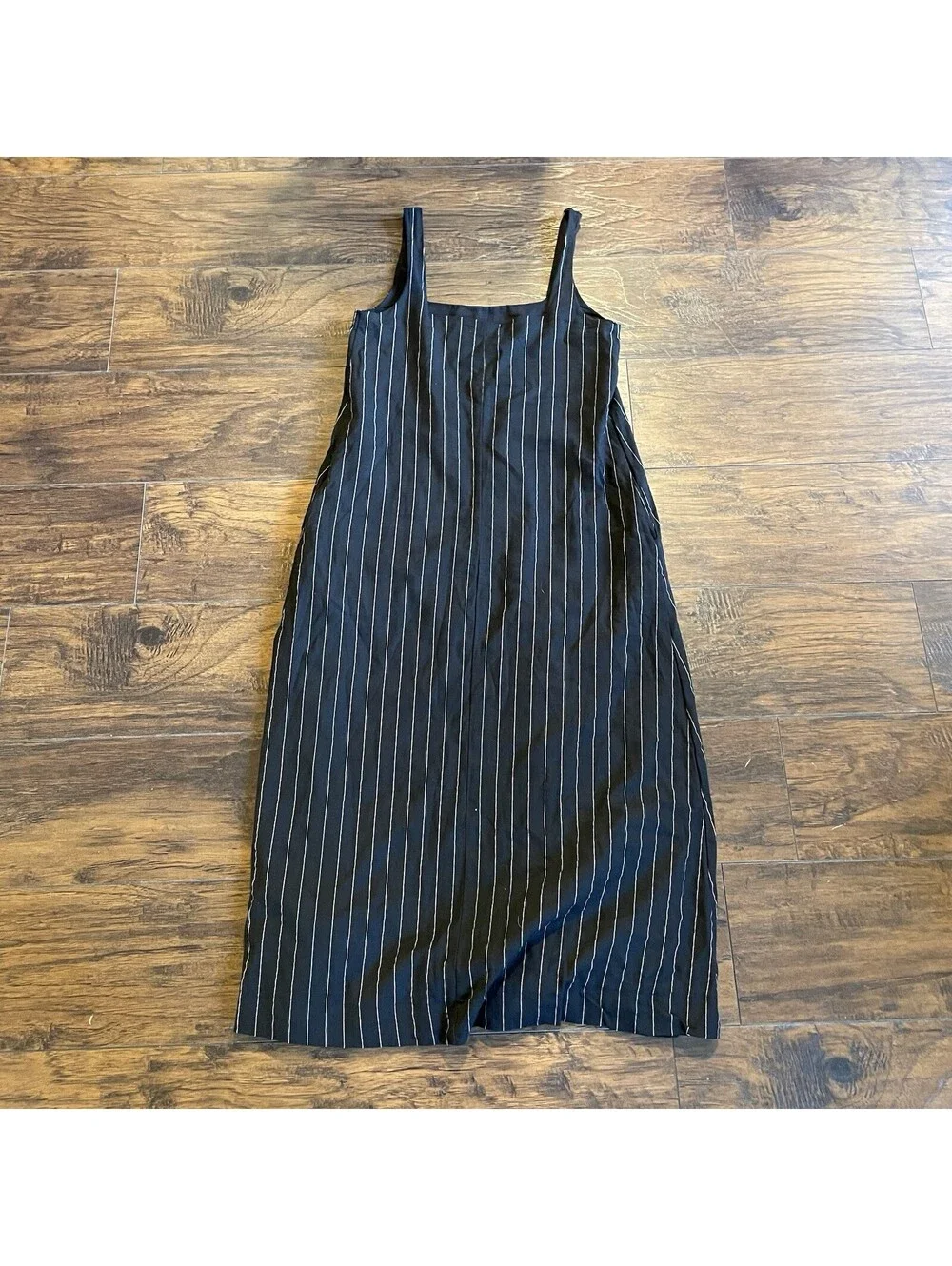 Klesis Pinstripe Maxi Dress In Black Size Small